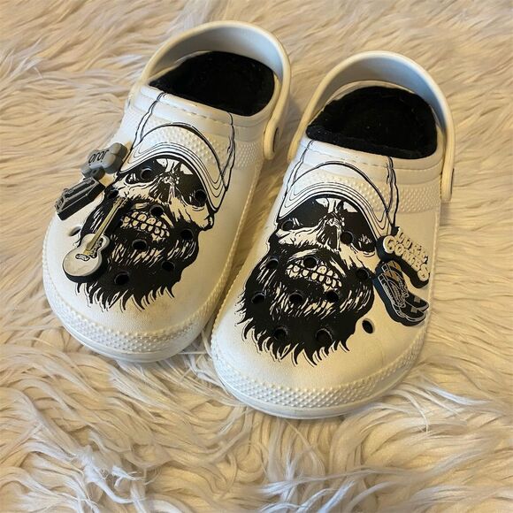 Luke Combs Special Edition Crocs Skull Lined Clogs Multicolor Size 7 - Picture 1 of 9